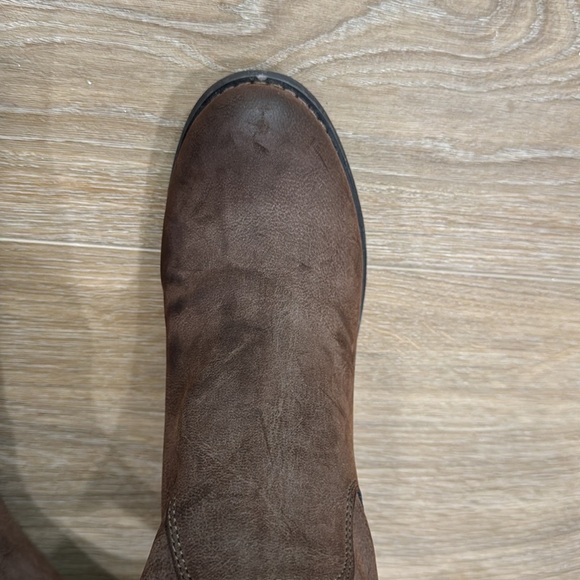 Zealy Brown Stacked Heel Side Zip Boots - Size 8 - Picture 5 of 6